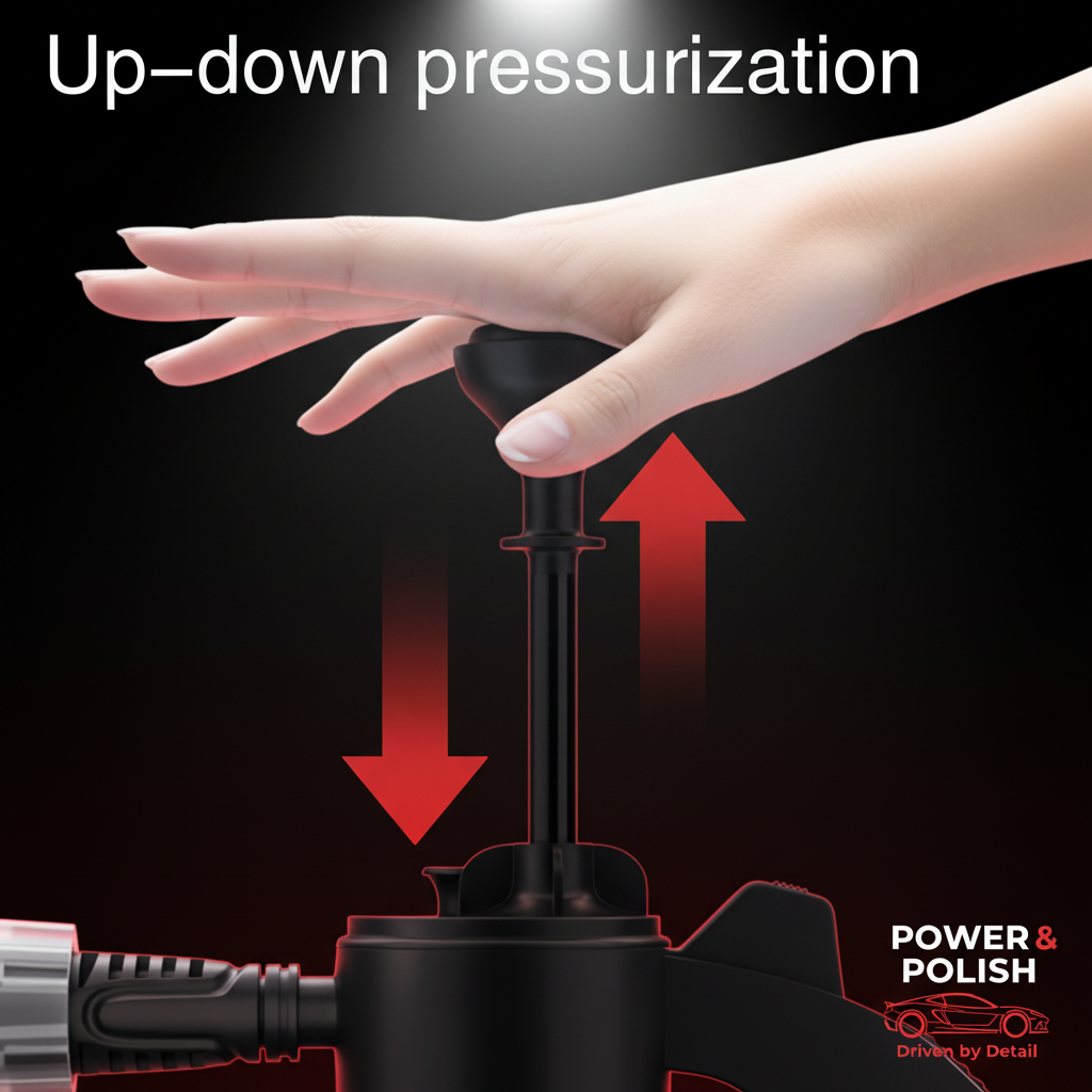 FoamBlast Pro up-down pressurisation demonstration — premium dark edition