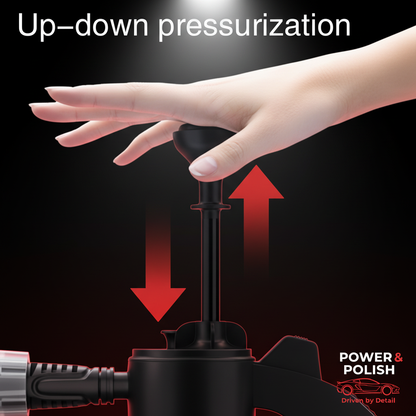 FoamBlast Pro up-down pressurisation demonstration — premium dark edition
