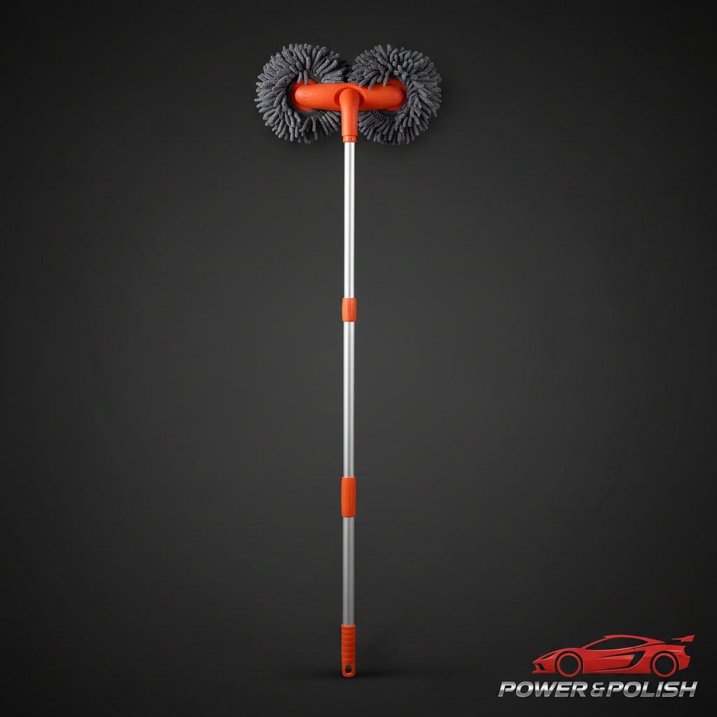 Full product studio shot of chenille mop kit — Power & Polish